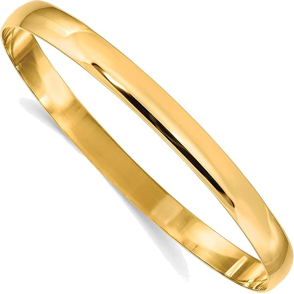 Amazon.com: Jewels By Lux 14K Yellow Gold 6mm Solid Polished Half